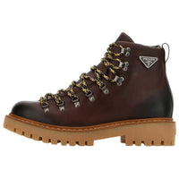 PRADA Short Outdoor Boots Men's Dark Brown
