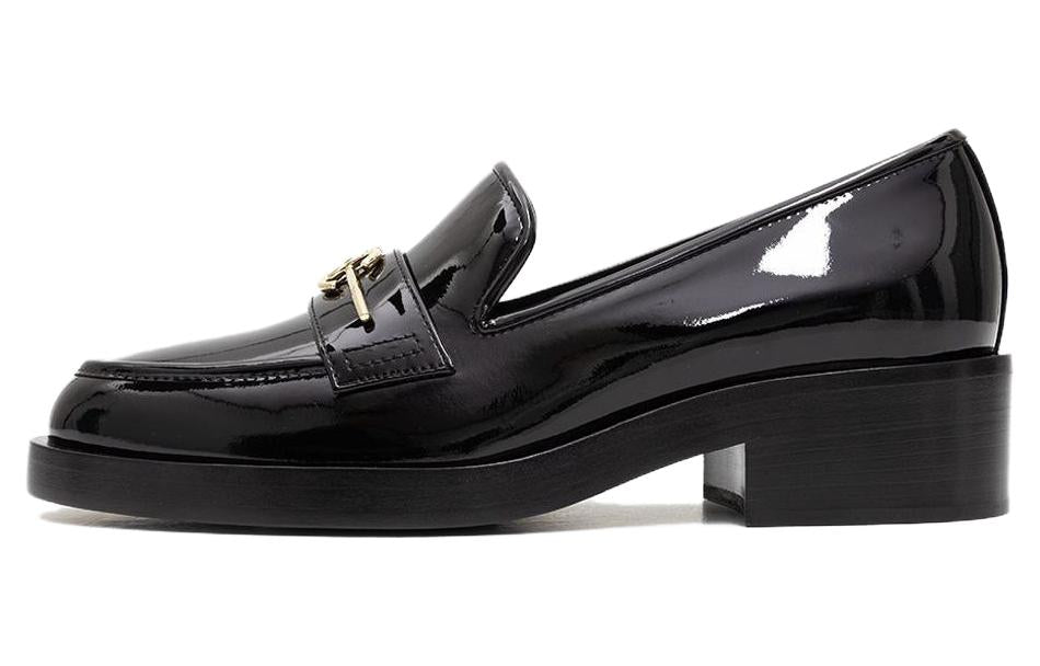 CHANEL Loafers Women's Low-Top Black
