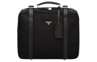 PRADA Fabric With Leather Patchwork Nylon Travel Bag Shoulder Bag Crossbody Bag Handbag Women's Black