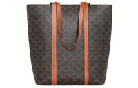 CELINE Fabric Tote Bag Shopping Bag Shoulder Bags Unisex Tawny