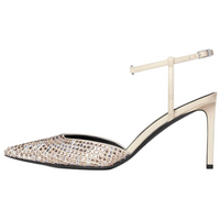 CELINE Kitten Slim Heel High Heels Women's Milk White