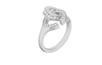 DIOR Metal Crystal Rings Women's Silver
