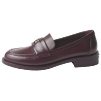 CHANEL Loafers 3cm Women's Burgundy