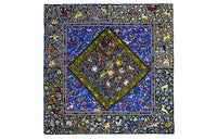 HERMES Silk Scarves Women's Blue/Yellow