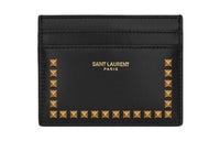 SAINT LAURENT Smooth Leather Card Holder Men's Black