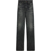 CELINE Kitty Jeans In Black Ice Rinse Wash Denim