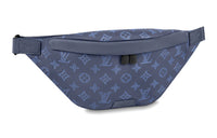 LOUIS VUITTON Discovery Cow Leather Fanny Pack Sling Bags Men's Blue
