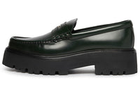 CELINE Chunky Bull Penny Loafers Bottle Green