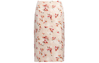 PRADA Leather Long Skirts Women's Sand Yellow