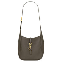 SAINT LAURENT Grained Deer Leather Handbag Shoulder Bag Regular Women's Light Musk