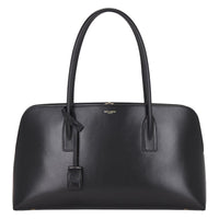 SAINT LAURENT Leather Bowling Bag Shoulder Bag Women's Black