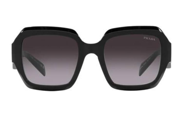 PRADA Acetate Irregular Shape Sunglasses Women's Black