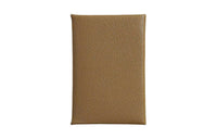 HERMES Calvi Chamkila Goat Skin Card Holder Women's U8 Bronze Dore Copper Gold