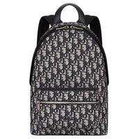 DIOR Canvas With Leather Backpack Kids' Blue & Beige
