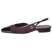 CHANEL 24K Casual Single Shoes Women's Burgundy