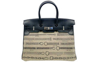 HERMES Birkin Canvas With Swift Leather Canvas Bag Handbags Women's