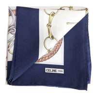 CELINE Silk Silk Scarves Women's White