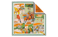 HERMES Silk Scarves Women's Orange
