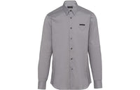 PRADA Shirts Men Gray White Steel