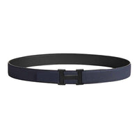 HERMES Calfskin Leather Belts Unisex Black/Night Blue Width: 3.2cm