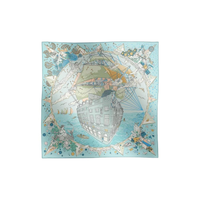 HERMES Silk Scarves Women's Blue