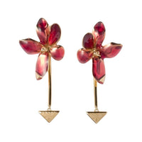 PRADA Enamel Metal Earrings Women's Pink