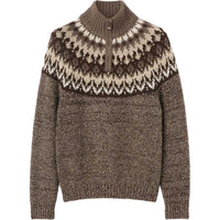 Loro Piana Pattern Intarsia Quater-Zip Sweater