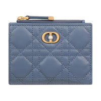 DIOR Jolie Lambskin Wallet Women's Denim Blue