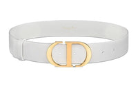 DIOR Leather Belts Women's White