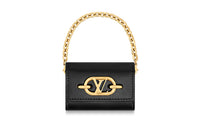 LOUIS VUITTON CHAIN LINKS Leather Earphone Case Unisex Black