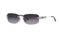 PRADA Metal Irregular Shape Sunglasses Men's Silver