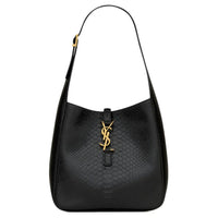 SAINT LAURENT Snake Skin One Shoulder Handbags Small Size Women's Black