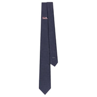 DIOR Silk Ties Unisex Marine Blue
