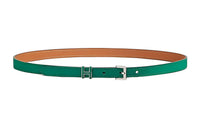 HERMES Casual Minimalist Style Silver Buckle Epsom Calfskin Belt Women's Jasper Width: 1.5cm