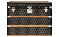 GOYARD Courrier Canvas With Leather Storage Boxes Large Size Unisex Black
