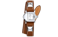HERMES Wrist Watch Quartz Movement Leather Watch Bands White Dial Women's Watch 028352WW00
