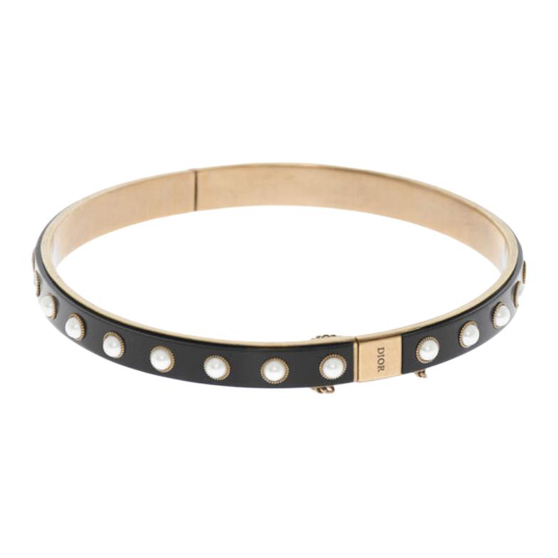 DIOR Metal Necklaces Women's Black