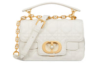 DIOR Cow Leather Shoulder Bag, Crossbody Bag, Handbag Mini Women's Milk White