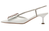 MIU MIU Cone Heel High Heels 5.5cm Women's White
