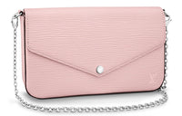 LOUIS VUITTON Pochette Felicie Epi Rose Ballerine