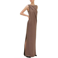HERMES FW24 Sleeveless Dress Women's Khaki