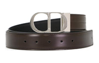 DIOR Logo Letter Emblem Leather Belts Women's Brown -