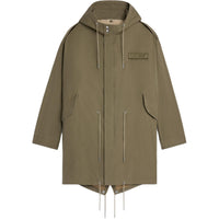 CELINE Drawstring High Neck Hooded Parka