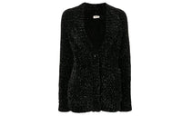 SAINT LAURENT Metallic V neck Cardigan