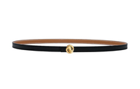 HERMES Leather Belts Women's Black/Gold