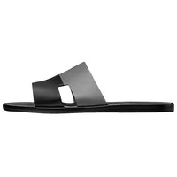 HERMES Slide Slippers Men's Black Gray