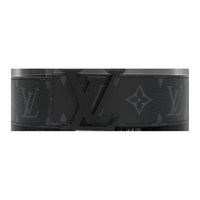 LOUIS VUITTON Cow Leather Belts Men's Black Width  4cm