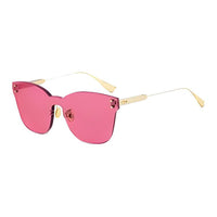 DIOR Metal Square Sunglasses Women's Gold