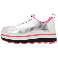 PRADA Silver Begonia Low Top Casual Shoes Women's Silver