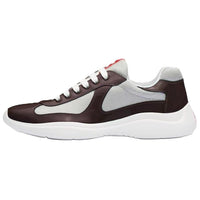 PRADA Low-Top Casual Shoes Men's Brown Silver